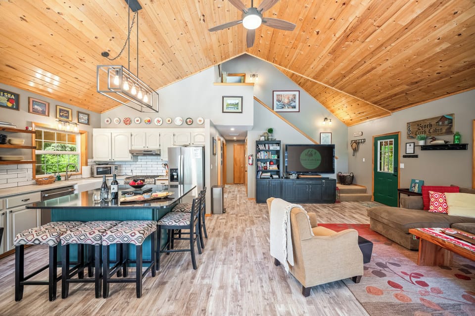 Large open living area is perfect for gatherings