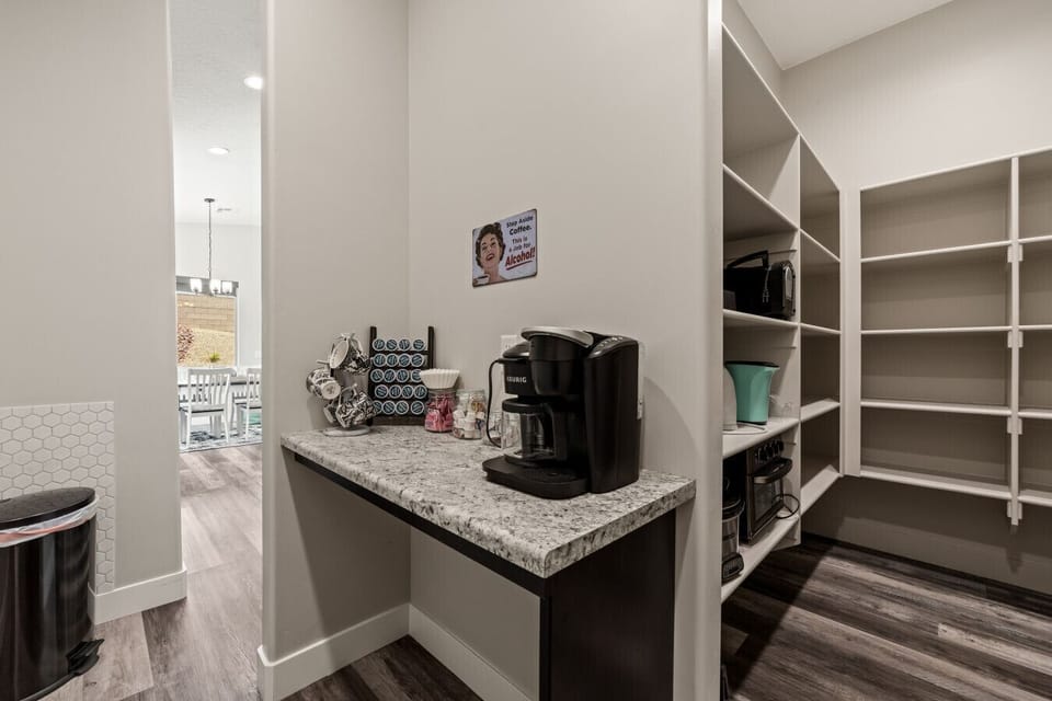 Coffee bar with Keurig and drip coffee.  Coffee and filters are supplied.