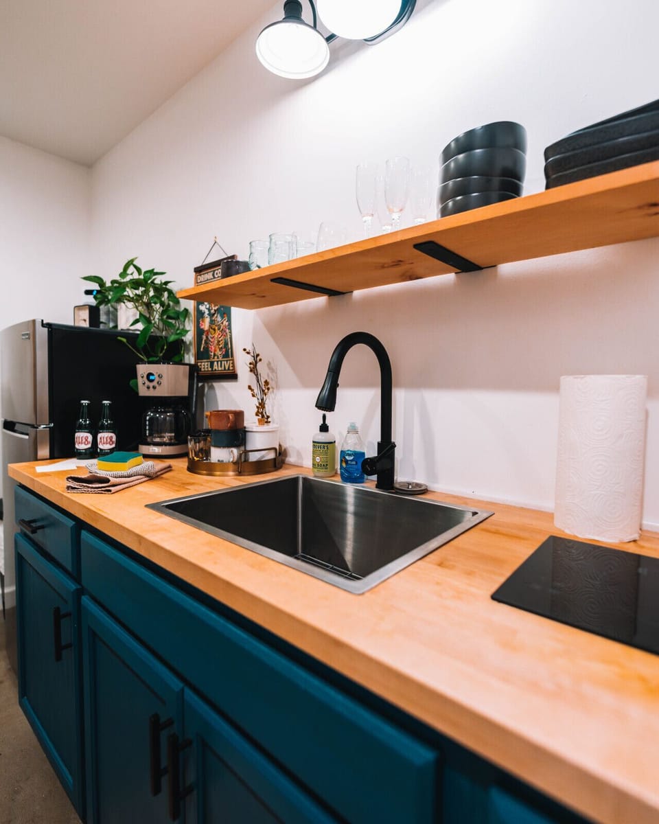 Start slow mornings with fresh coffee and easy kitchen essentials, perfect for relaxed couples retreat stays