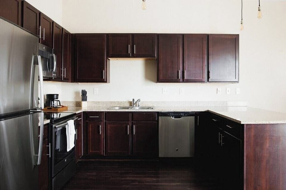 Nothing but stainless in this kitchen