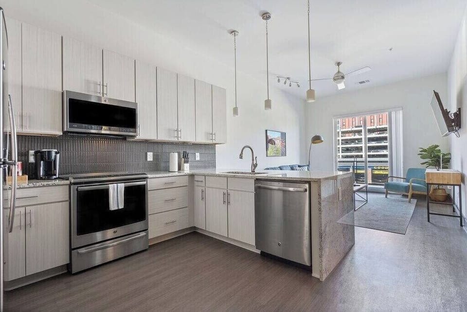 Open floor plans so that you can enjoy cooking and the entertainment.