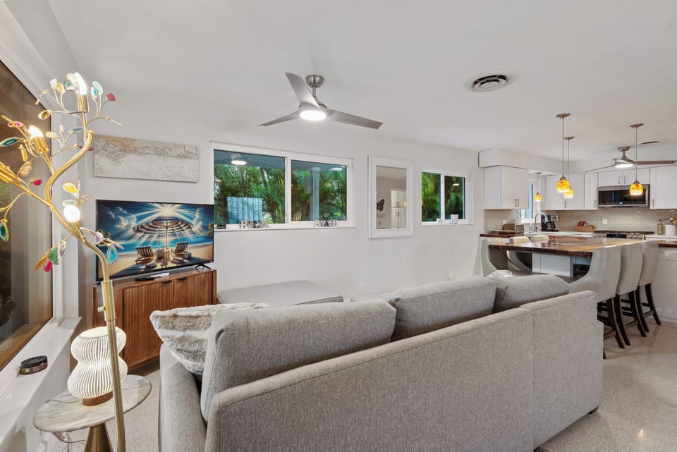 Lower Living Room | Smart TV | Books