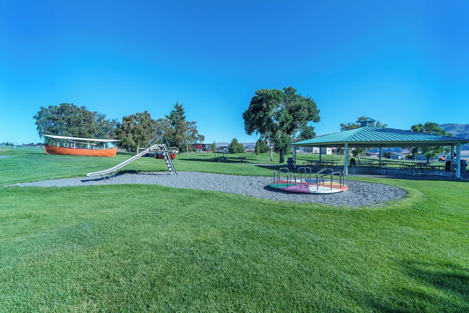Huge Community Park to play after a fun day in the water
