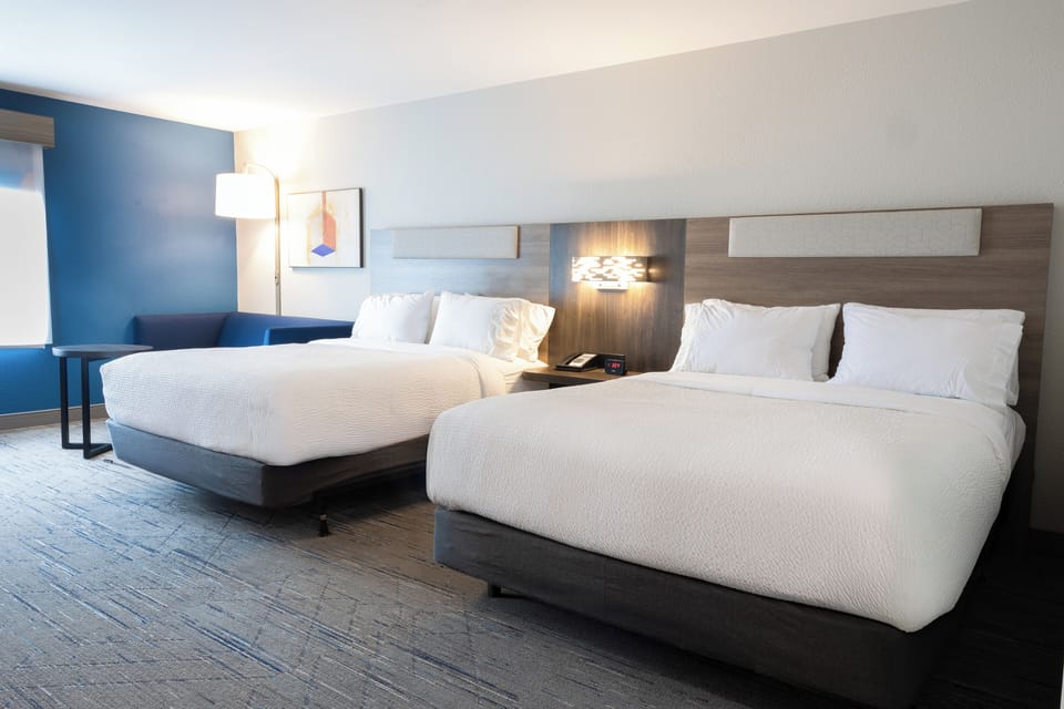 Suite, 2 Queen Beds, Accessible (Communications) | Desk, laptop workspace, free WiFi, bed sheets