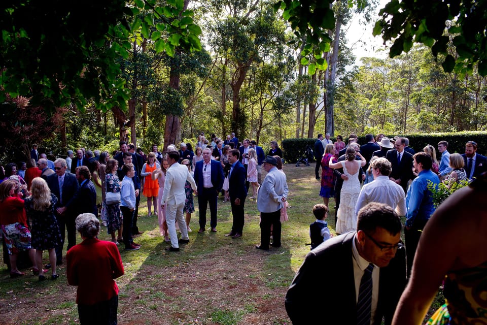 Outdoor wedding area