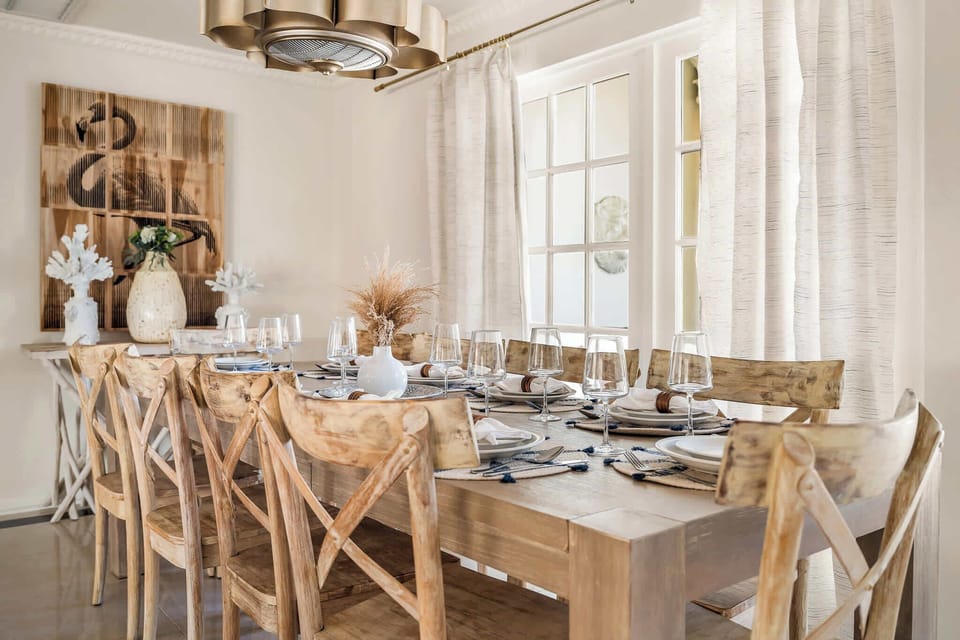 Our dining table is not just a piece of furniture; it's where memories are made over shared meals.