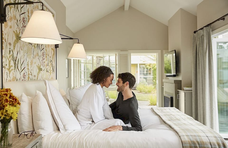 Accessible Premier Garden Cottage King | Frette Italian sheets, premium bedding, pillowtop beds, minibar