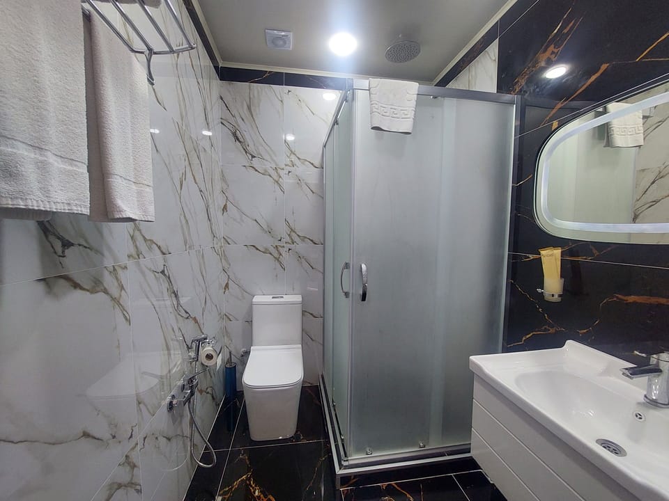 Standard Twin Room | Bathroom | Free toiletries, hair dryer, slippers