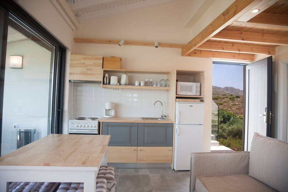 Full-size fridge, microwave, oven, stovetop