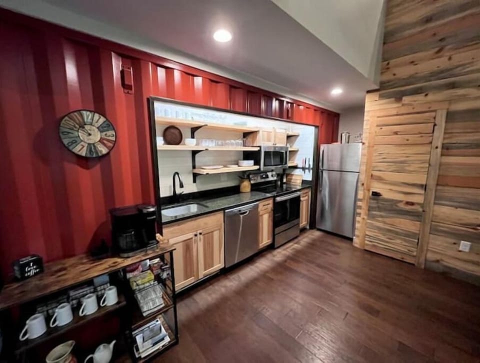 Kitchen, built into the shipping container