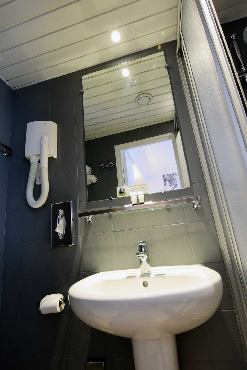 Free toiletries, hair dryer, towels