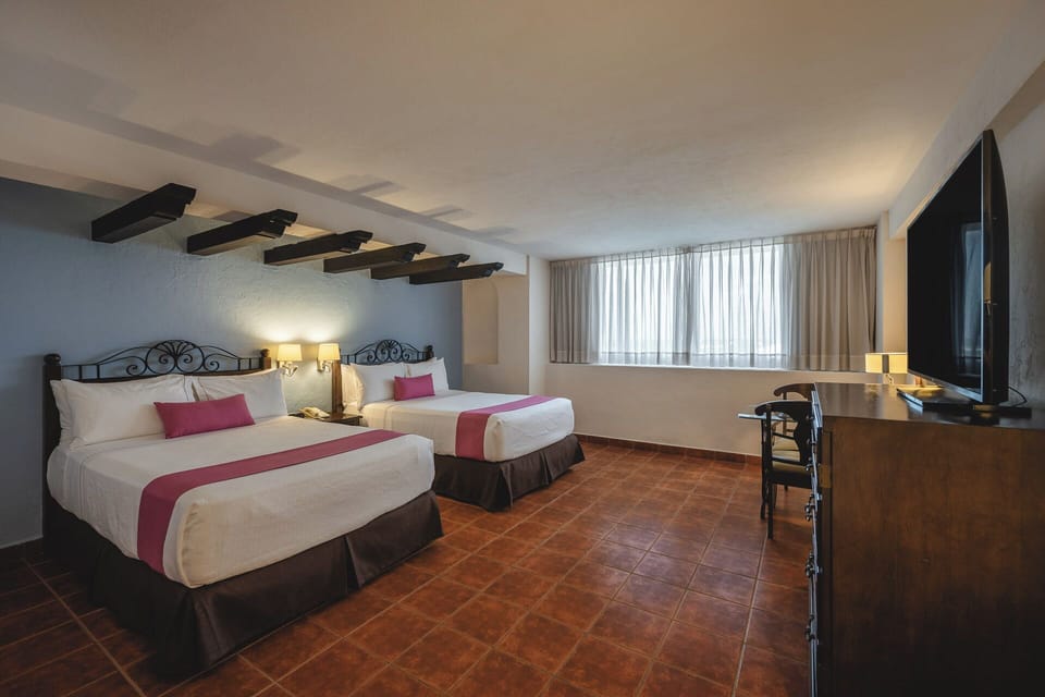 Junior Suite, 2 Double Beds | Premium bedding, in-room safe, desk, iron/ironing board