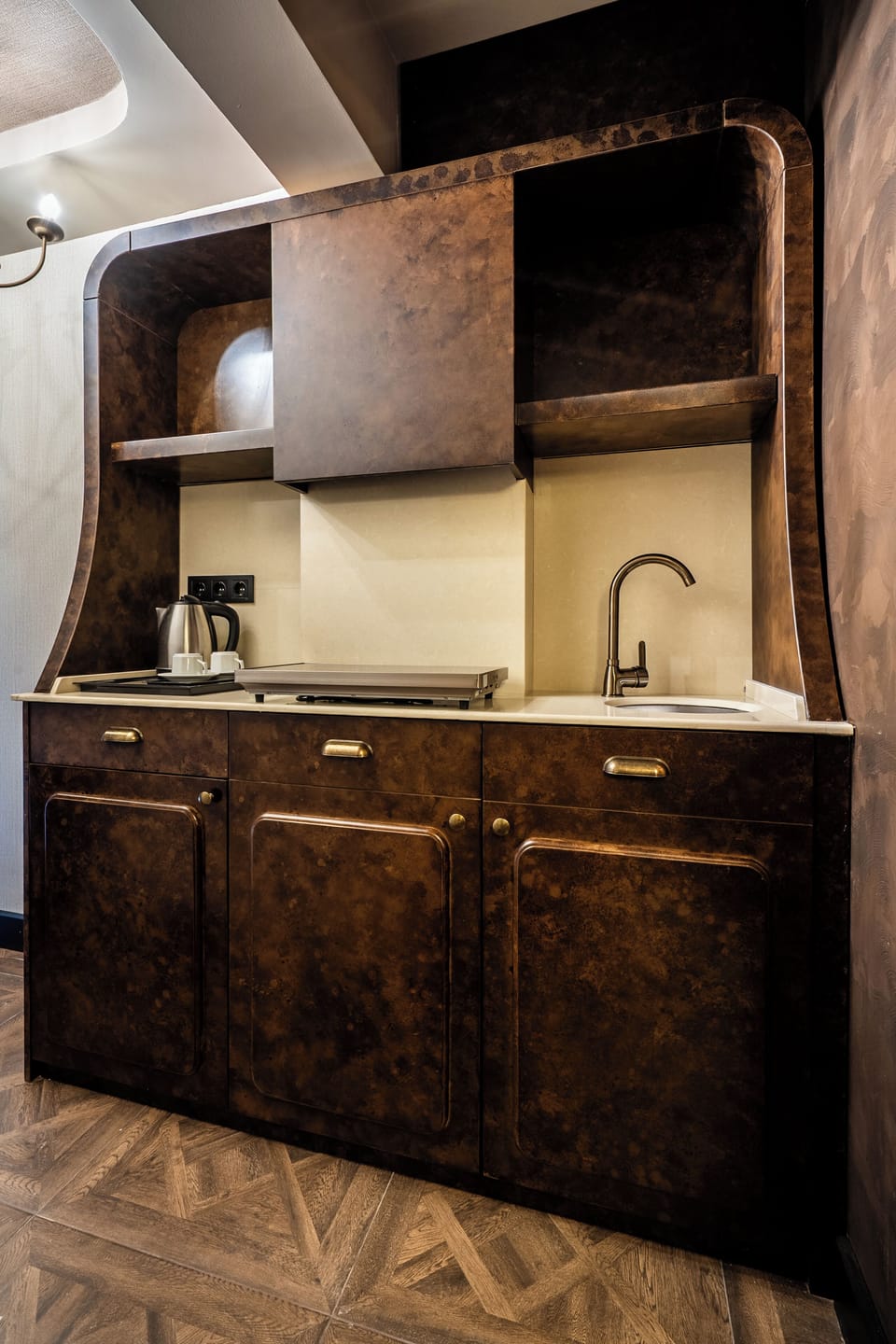 Shared fridge, microwave, coffee/tea maker