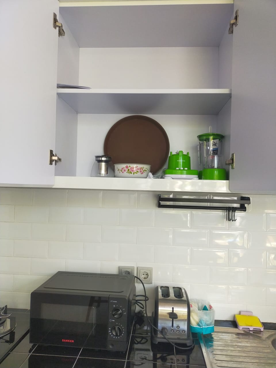 Shared fridge, microwave