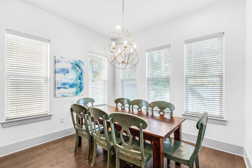 Dining table seats 8