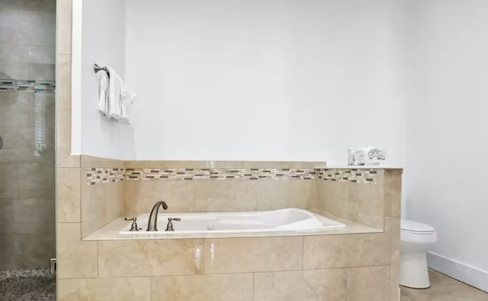 Attached Bathroom to Second Floor King Bedroom Tub and Shower