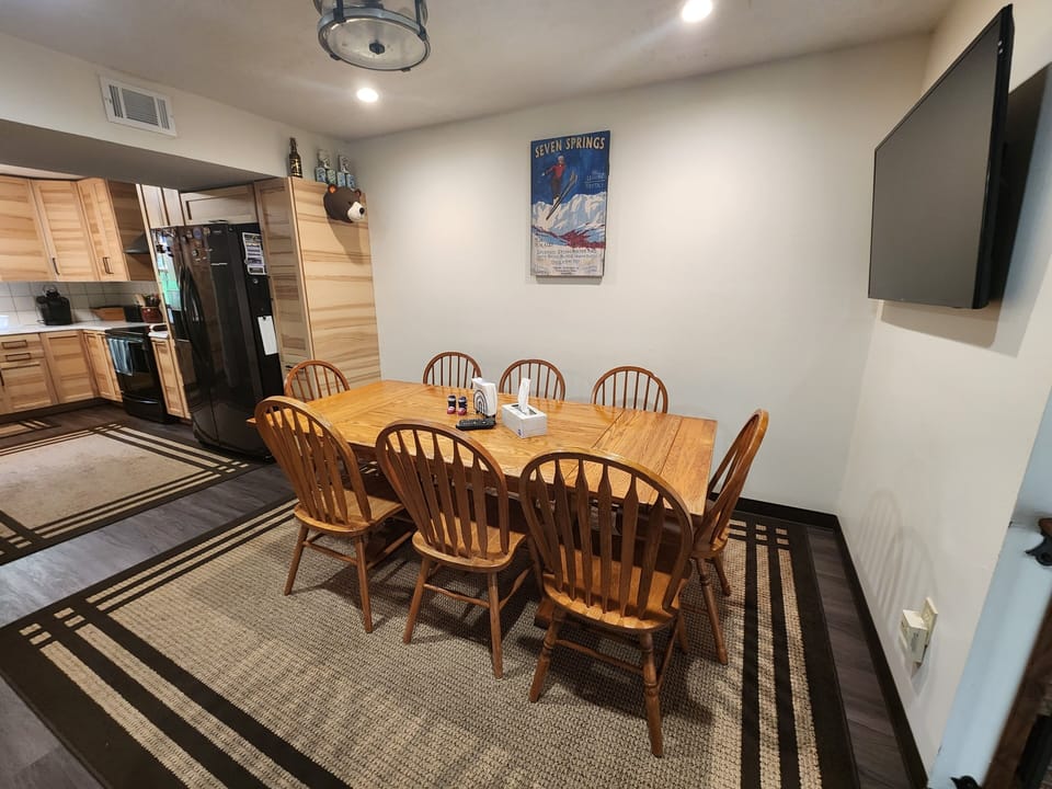 Dining area with TV