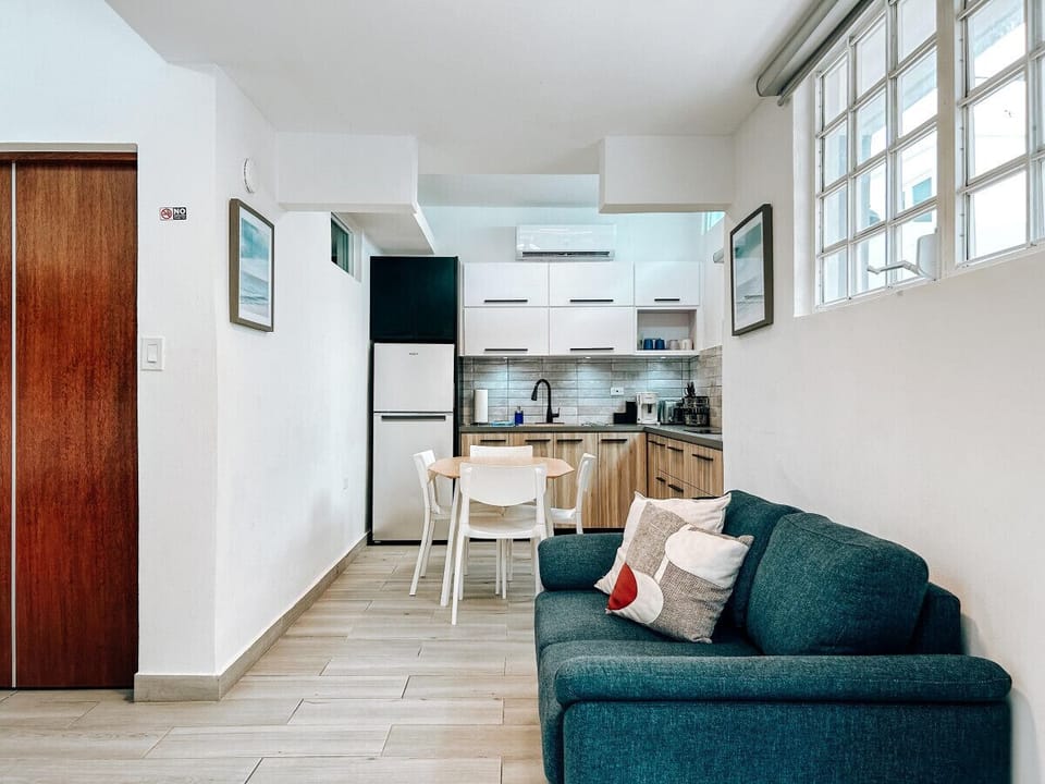Our cozy, sophisticated living room invites you to sit back and relax in style