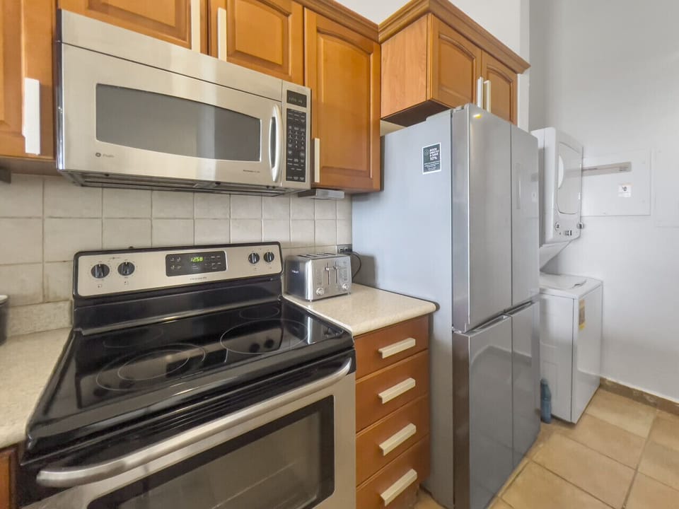 Your home away from home kitchen fully equipped and sparkling clean