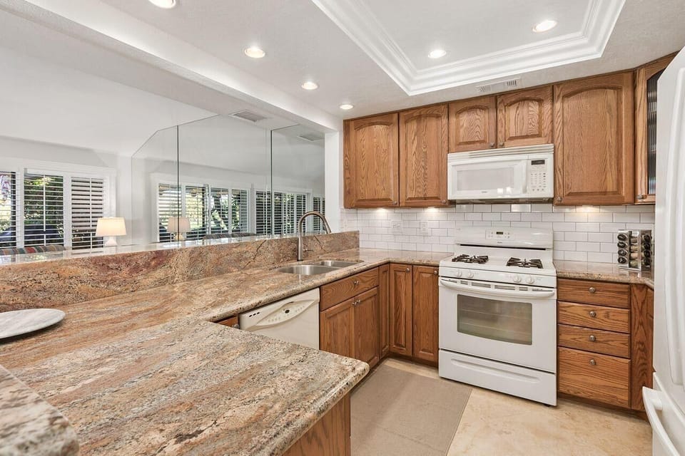 Updated kitchen with granite counters 