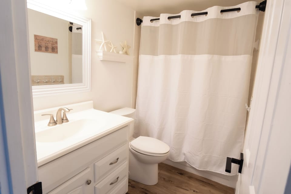 Bright spaces make getting ready a breeze.