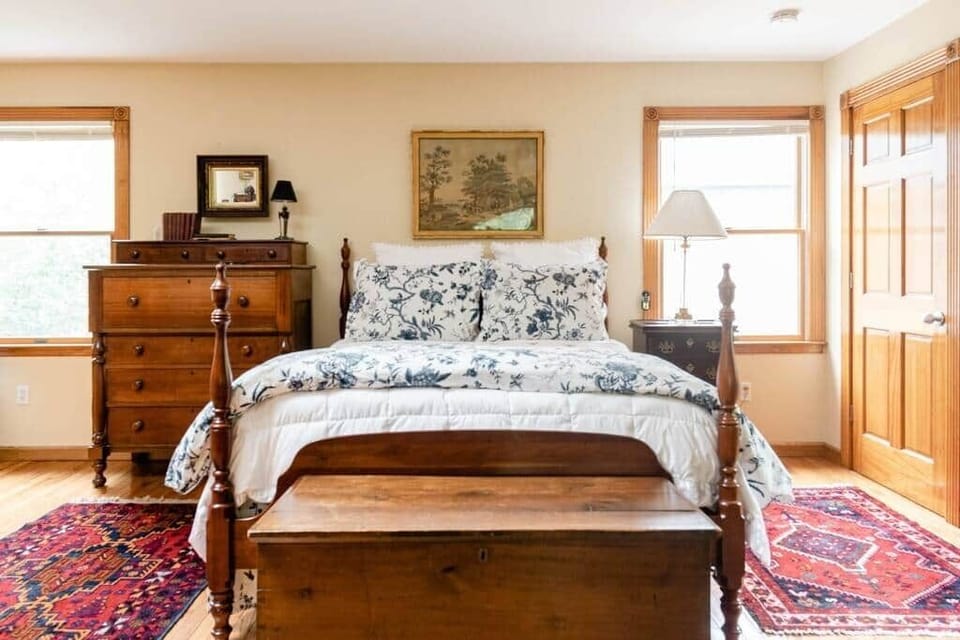 Cozy bedroom with antique charm