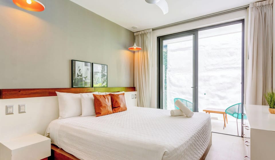 Sleep like royalty in a cozy king bed, with TV