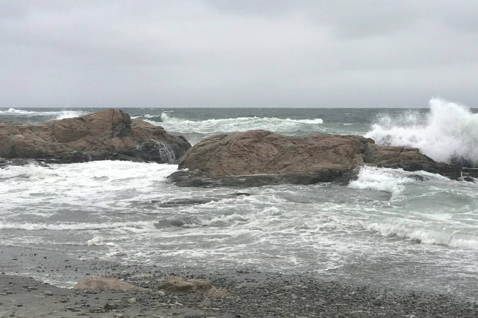 Gorgeous seascape and waves can be seen from this private section of Minot Beach