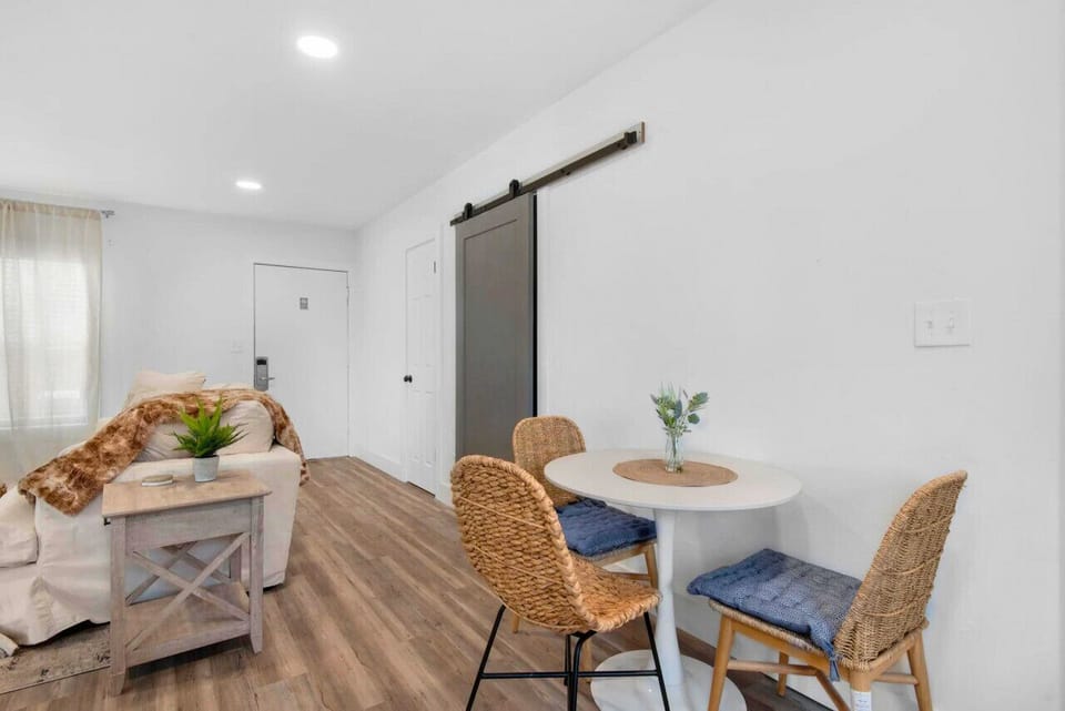 Savor your meal in this beautifully arranged dining area