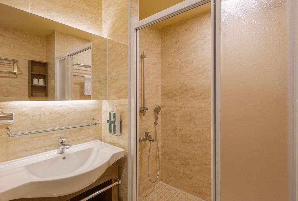 Hydromassage showerhead, hair dryer, slippers, bidet