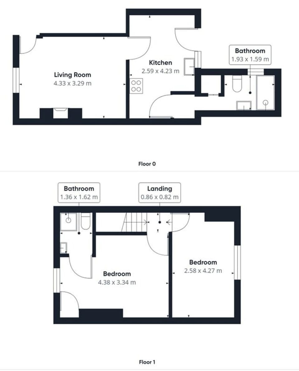 House | 2 bedrooms, desk, Internet