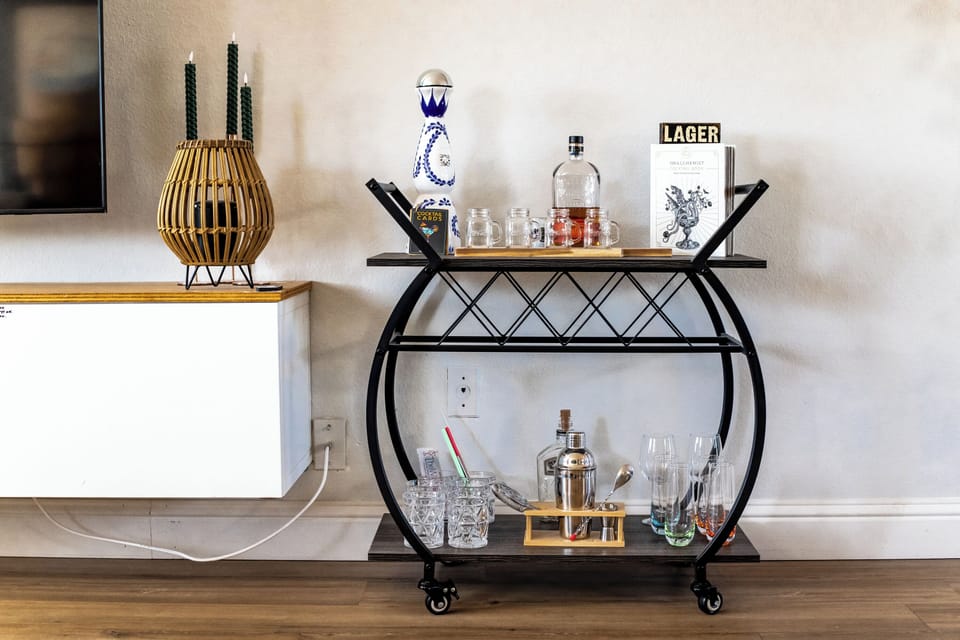 No Airbnb should be without a bar cart!