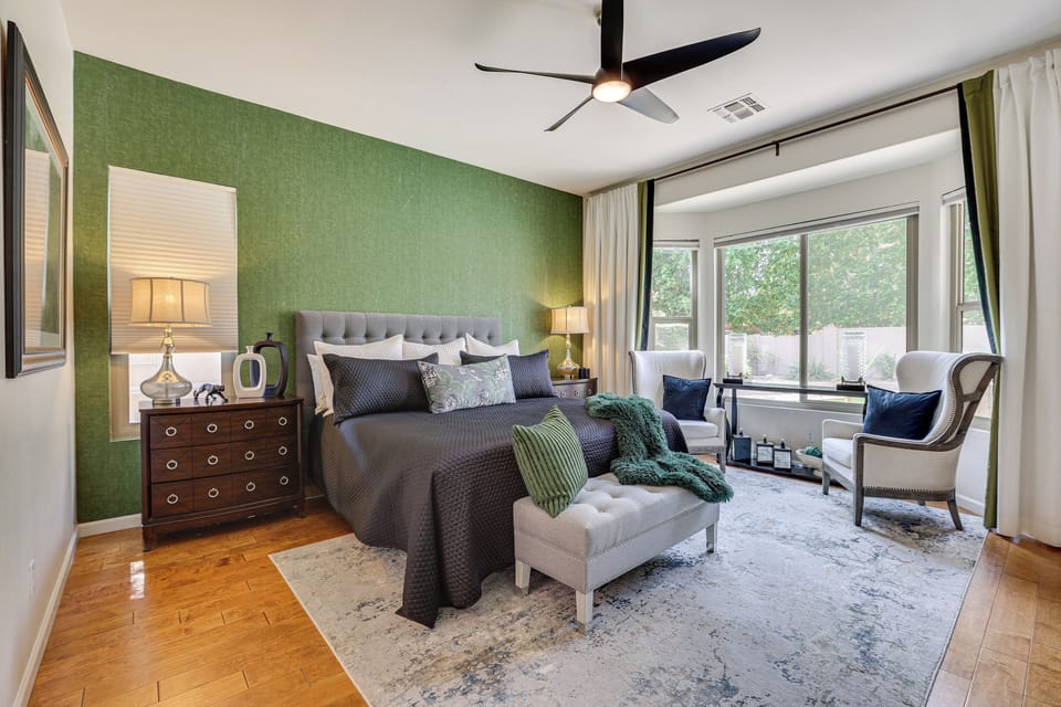 Bedroom 1 | King Bed | Linens Provided | En-Suite Bathroom