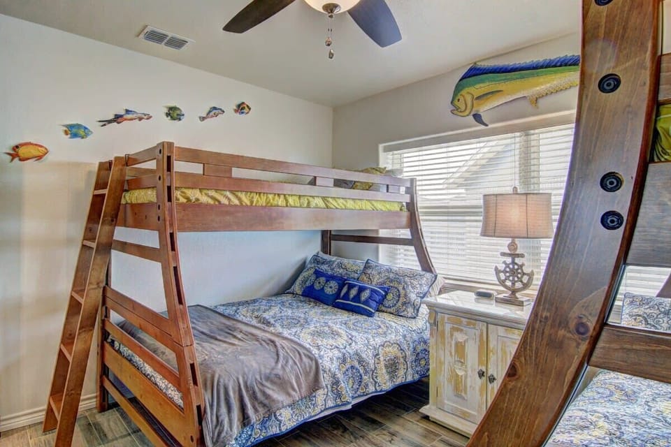 Two twin over full bunk beds