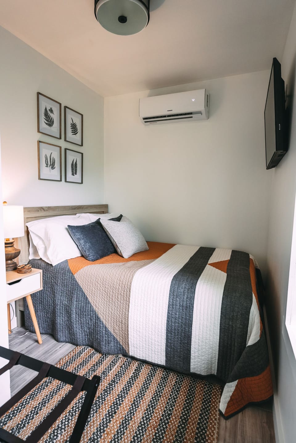Bed and Bedroom Details, from Doorway -Nova Cottage