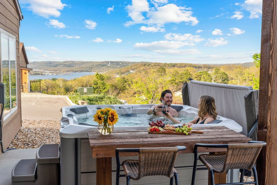 Hot tub + Table Rock views = the perfect evening.