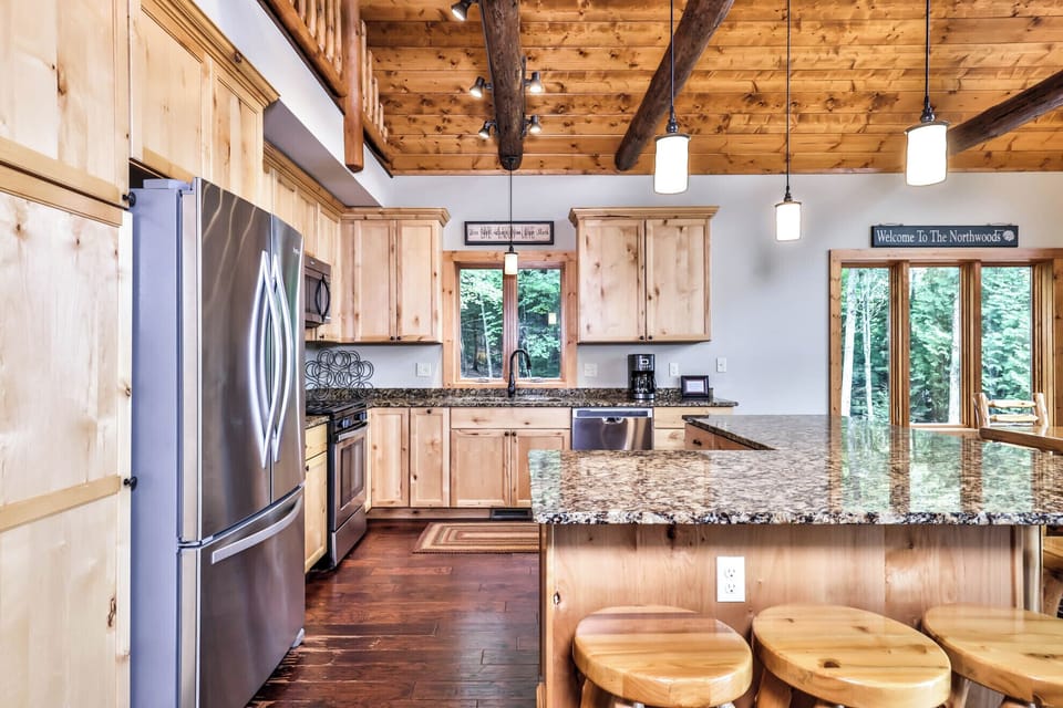 new modern appliances throughout the kitchen