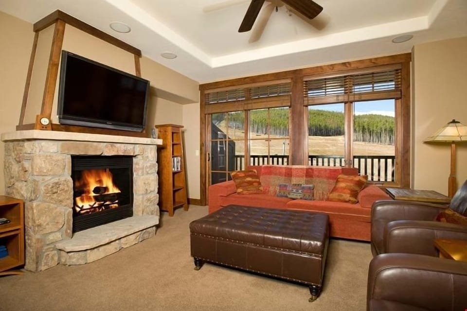 The living area is spacious and cozy