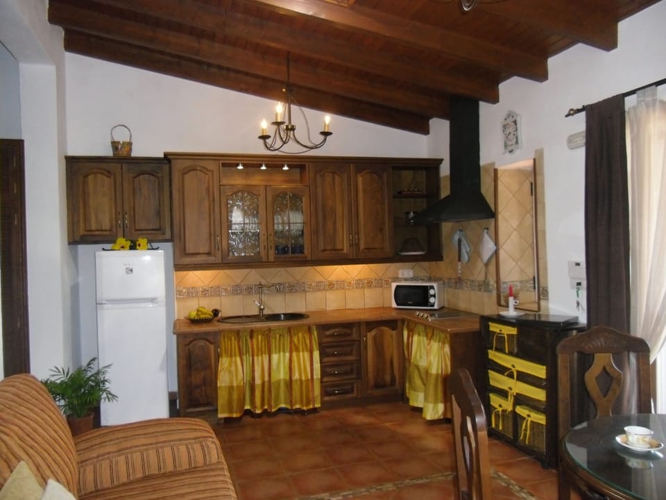 Cottages (Picacho D with 1 double bedroom) | Private kitchen | Full-size fridge, microwave, oven, coffee/tea maker