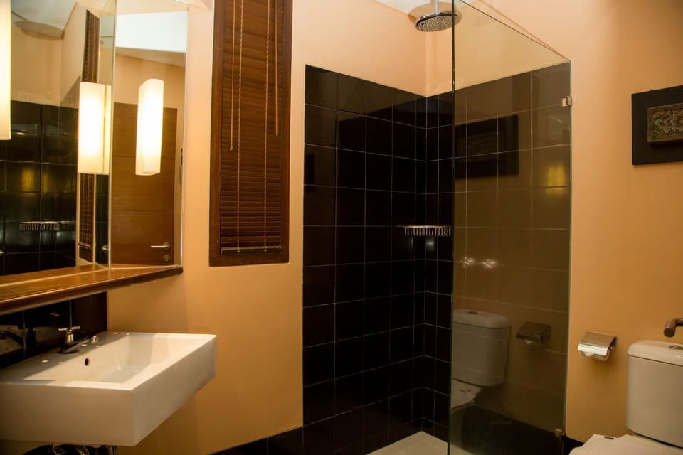 Junior Suite | Bathroom | Shower, free toiletries, hair dryer, slippers