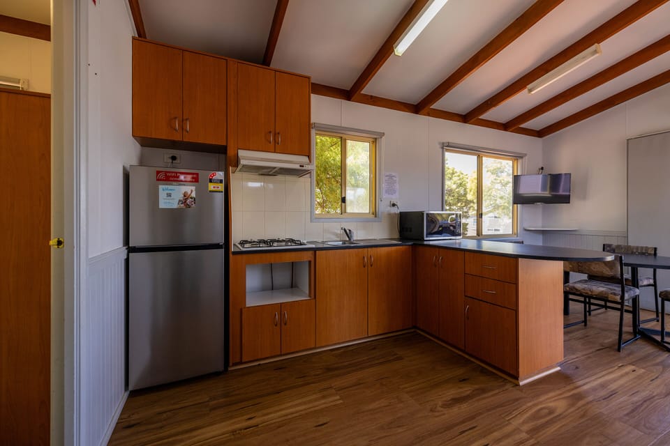 Shared fridge, microwave, stovetop, electric kettle