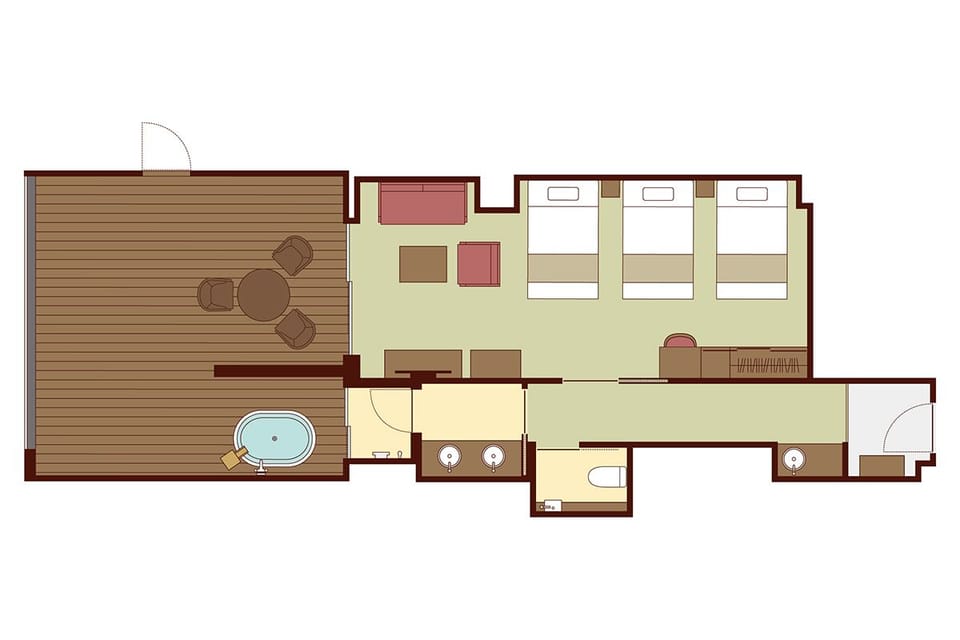 [Room with open-air bath] Japanese-Western style Triple Room, Non Smoking | In-room safe, desk, WiFi (free), bed sheets