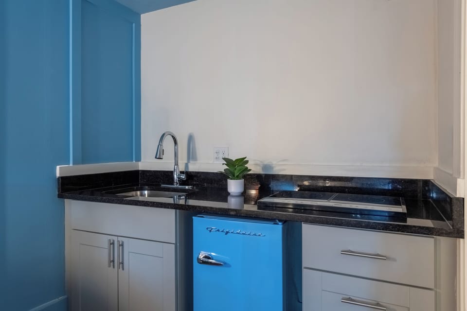 Pet Friendly Efficiency Suite 2 Queens - ADDITIONAL FEE APPLIES | Private kitchenette | Mini-fridge, coffee/tea maker