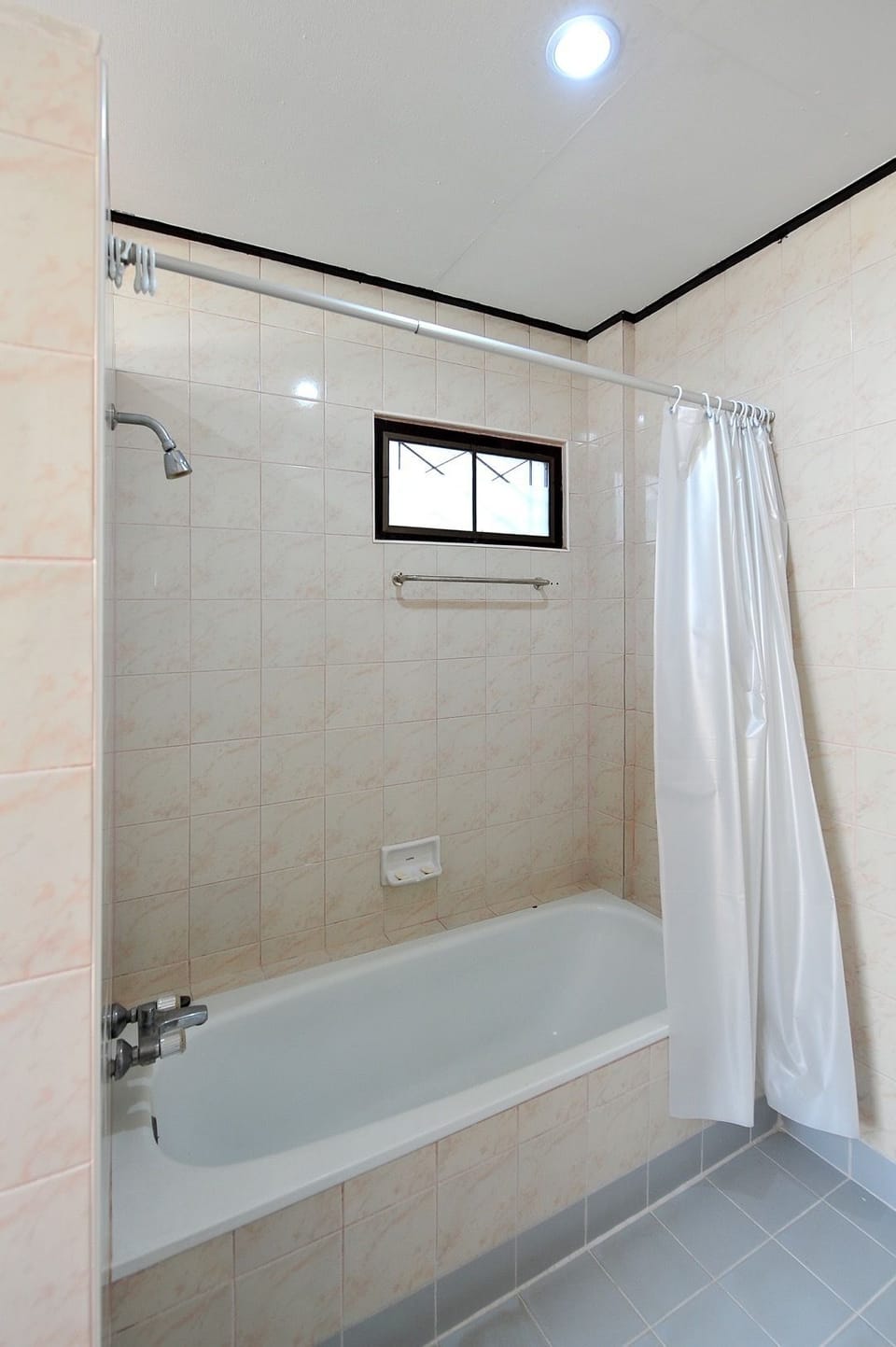 Shower, soap, shampoo, toilet paper