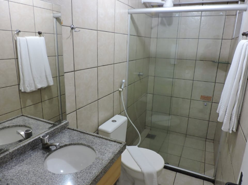 Shower, towels, soap