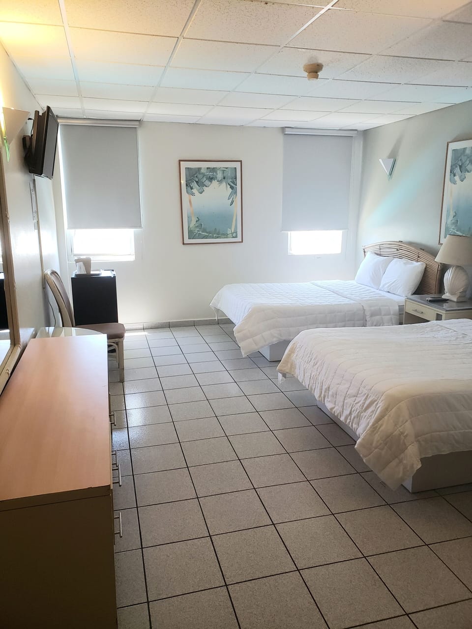 Double Room, 2 Double Beds | Desk, blackout drapes, soundproofing, Internet