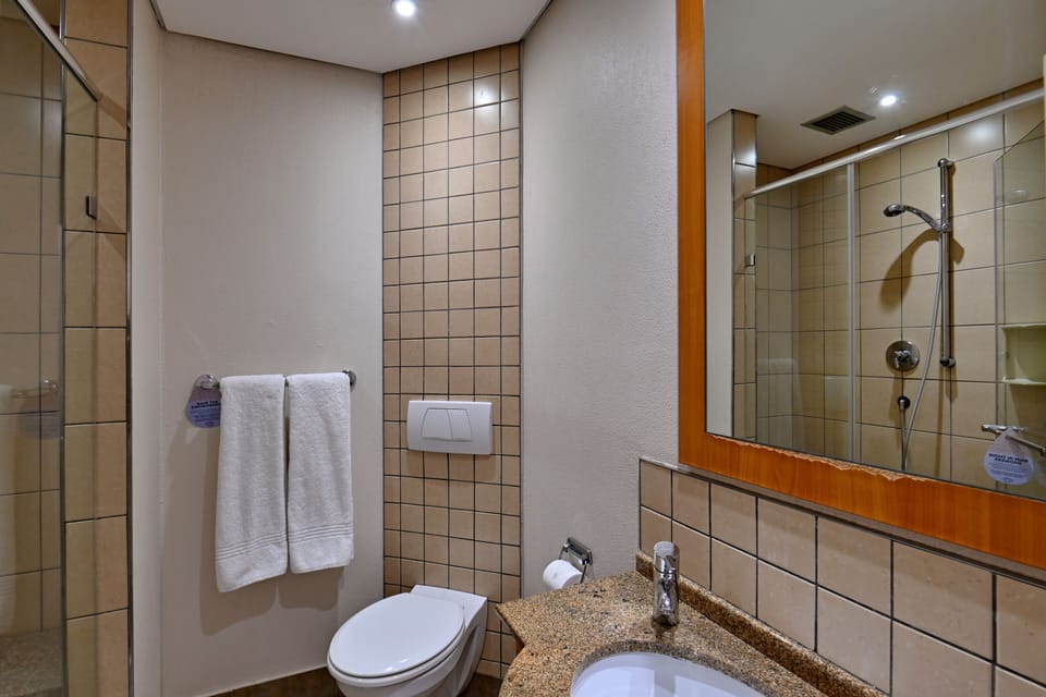 Double Room, Non Smoking | Bathroom | Shower, free toiletries, hair dryer, towels
