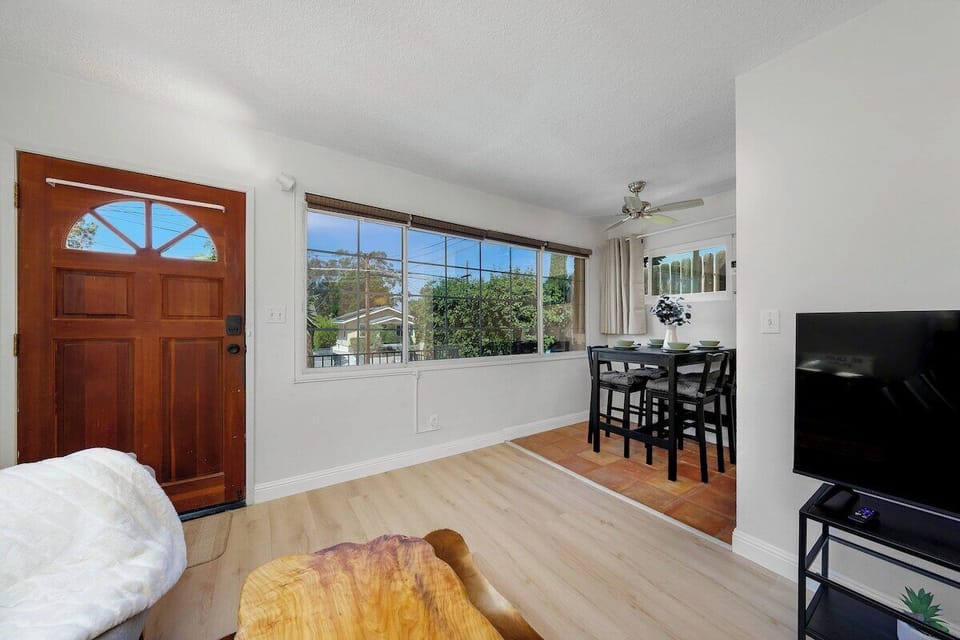 Beautiful Elevated View of Green Tree-Lined South Park from the Living and Dining Windows