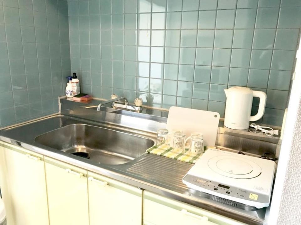 Basic Room, 2 Twin Beds, Non Smoking, Balcony | Private kitchen | Fridge, microwave, stovetop, cookware/dishes/utensils