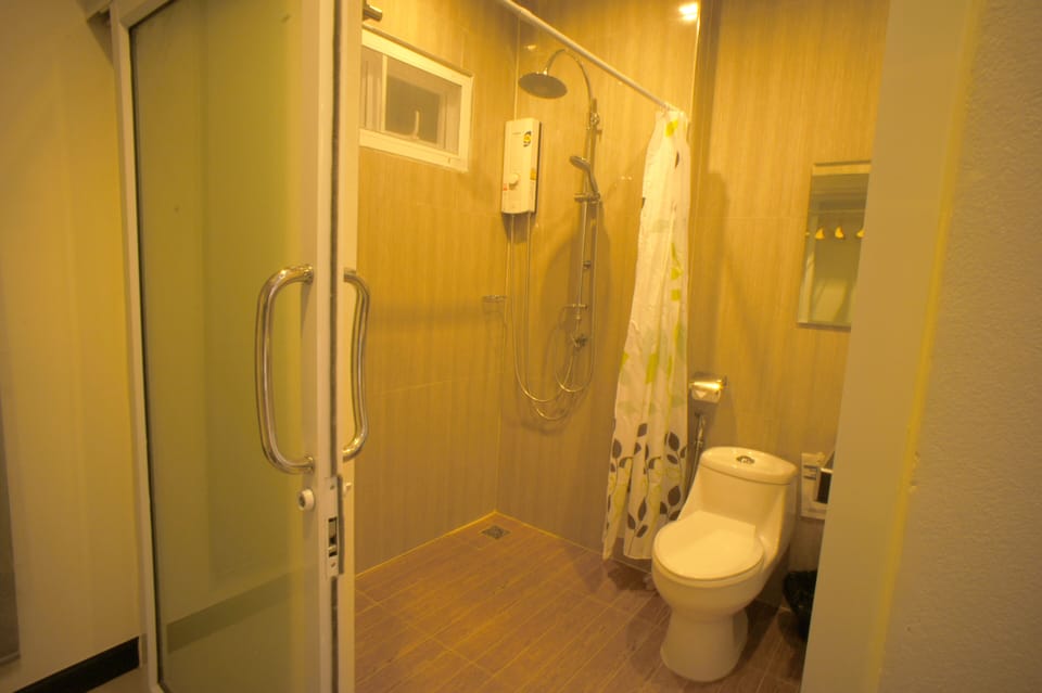 Shower, hair dryer (on request), towels